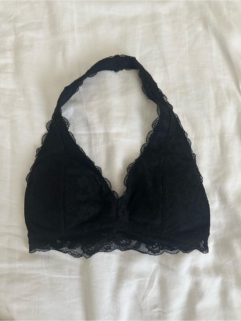 Hollister Black Lace Halter Bralette